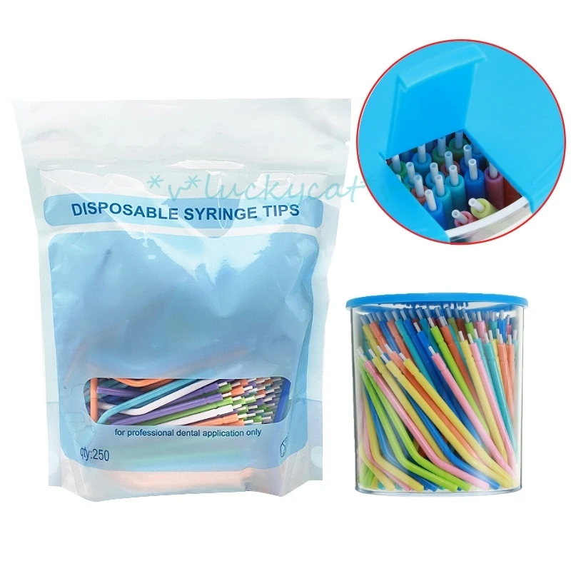 

high quality 250 pcs Disposabale Nozzles Tips for Dental Triple Air Water Syringe 3 Way Syringe Transparent Color Tips tool