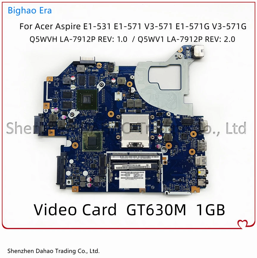 para Acer Aspire V3571g E1-571 E1-571g Placa-mãe do Portátil com Chipconjunto Gt620m Hm77 630m 640m Gt710m 1gb 2gb Q5wvh Q5wv1 La7912p - Imagem 4