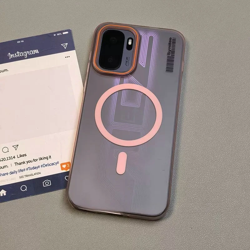 Luxury Frosted Clear Magnetic Wireless Charging Case