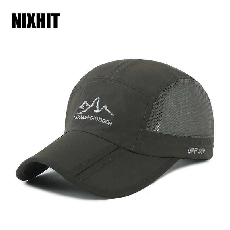 

NIXHIT Outdoor Sports Foldable Thin Breathable Quick Drying Women Men's Baseball Cap Mountaineering Hiking Fishing Sun Hat A246