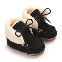 Autumn and Winter Baby Plush Thick Warm Cotton Shoes 0-18 Months Soft Soled Comfortable Non Slip Boots 2