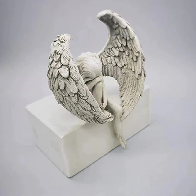 Sculpture d'amitié des sœurs d'ange, Statue d'ange, bureau, salon, maison, jardin, décoration de noël, ornement 2