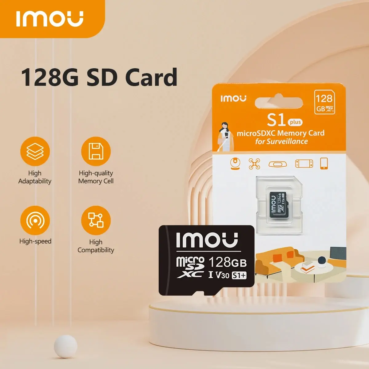 SD Card High-speed 32G 64G 128G 256G High Adaptability High Compatibility Exclusive MicroSDXC Card for Surveillance