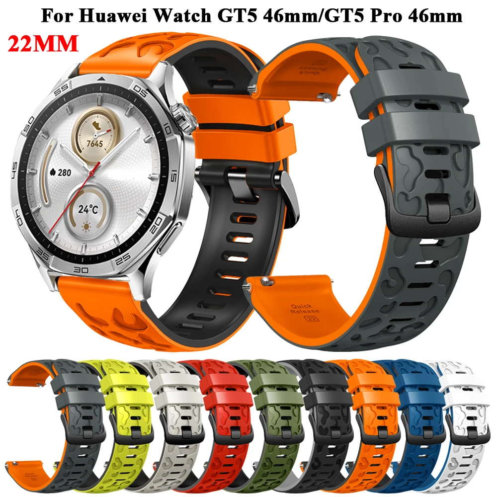 22mm Silicone Watch Strap - Durable Soft Replacement Band