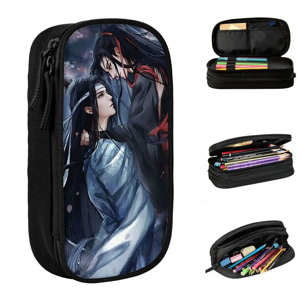 

The Untamed Pencil Cases Lan Zhan Wei Wuxian Anime Lgbt Pencilcases Pen Holder for Student Large Storage Bags Office Stationery