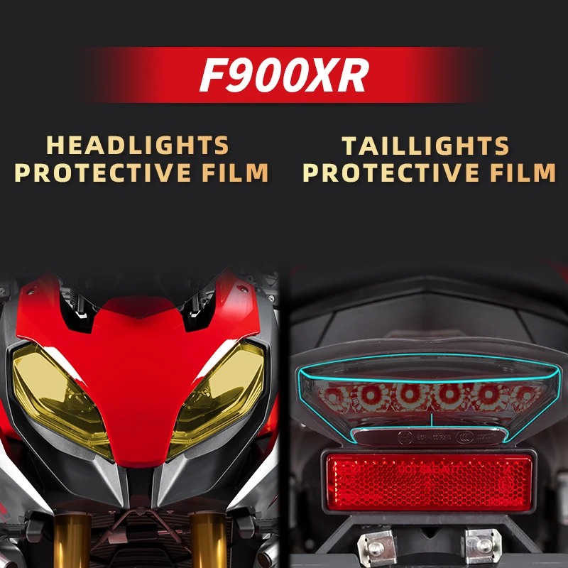 Use For BMW F900XR A Set Of Headlight And Taillight TPU Transparent Film Protection Of Motorcycle Accessories Lamp Stickers for ktm 1290 super duke r headlight and taillight transparent protective film motorcycle accessories lamp sun protection decals