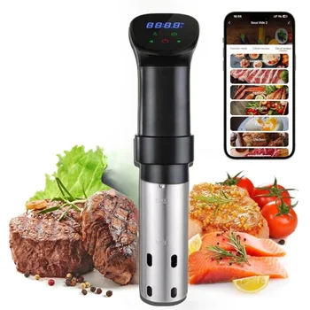 1100W WiFi Sous Vide Precision Cooker – Stainless Steel Immersion Circulator with APP & Recipes, LED Touch Controls