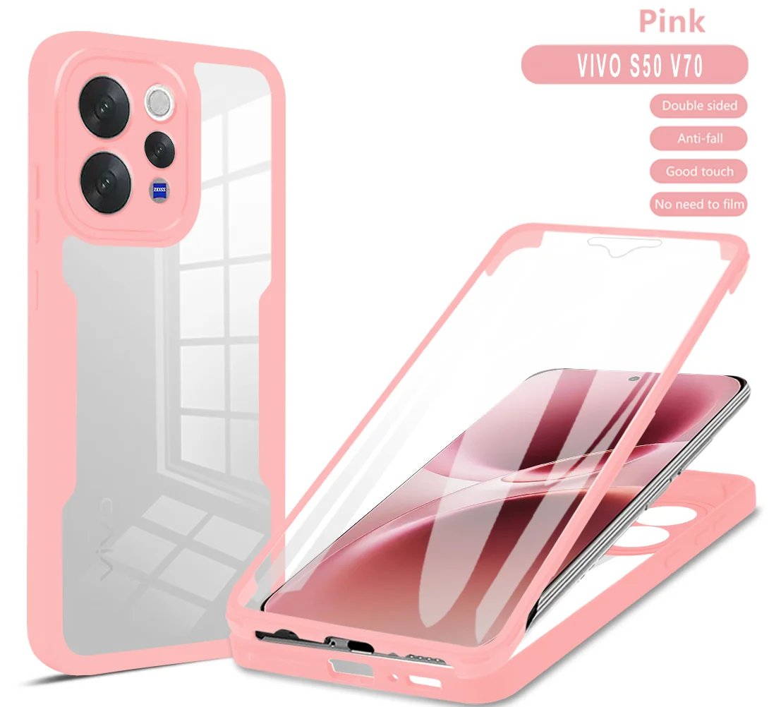 360° Clear Acrylic Shockproof Protective Case with Built-in Screen Protector