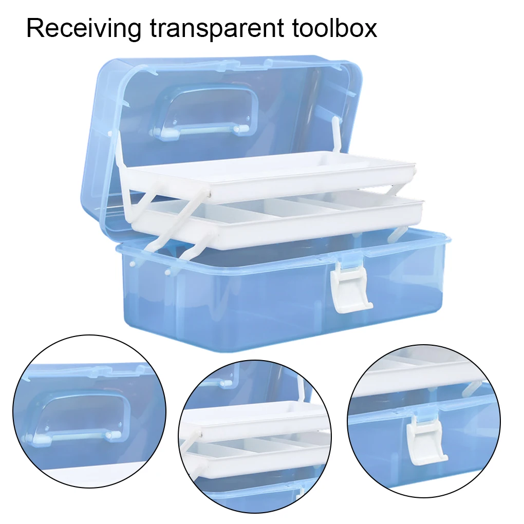 

Portable Nail Box - Heavy Load-bearing And Wide Application Multiple Compartments Three-layer