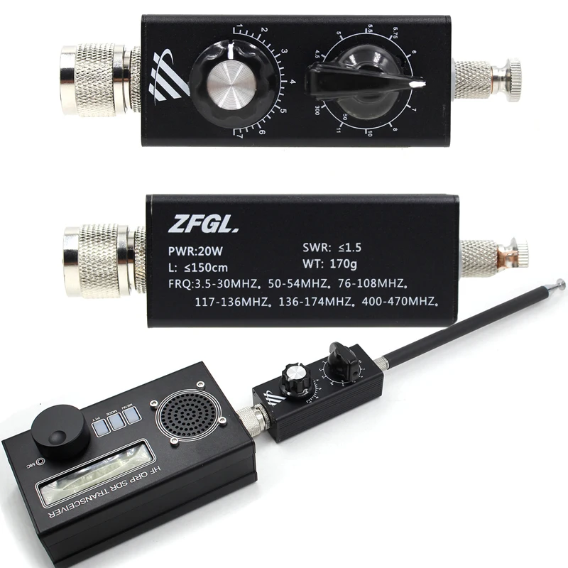 30WQRP5MHz55MHzShortwaveAntennawithTunerAdapterShortwaveRadio