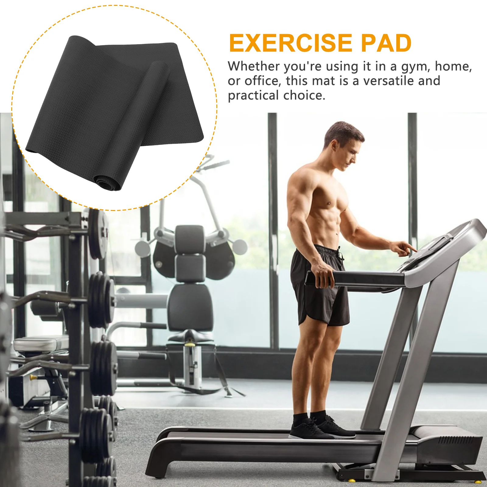 Treadmill Soundproof Pad Rubber Silent Anti Vibration Mats for Fitness Home Use Workout Accessories Yoga Mat