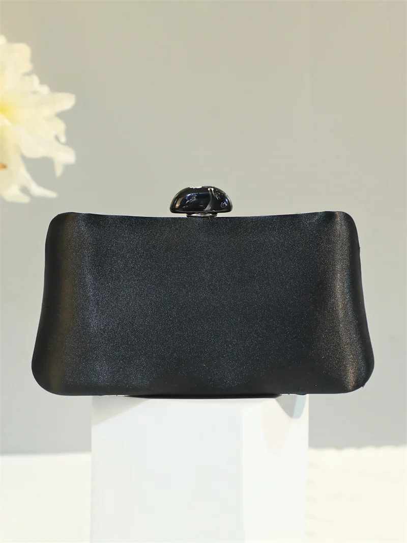 2023 New Women Silk Evening Bags Wedding Banquet Wallets Chain Party Dinner Purse Hasp Women Bags 5 Colors Drop Shipping