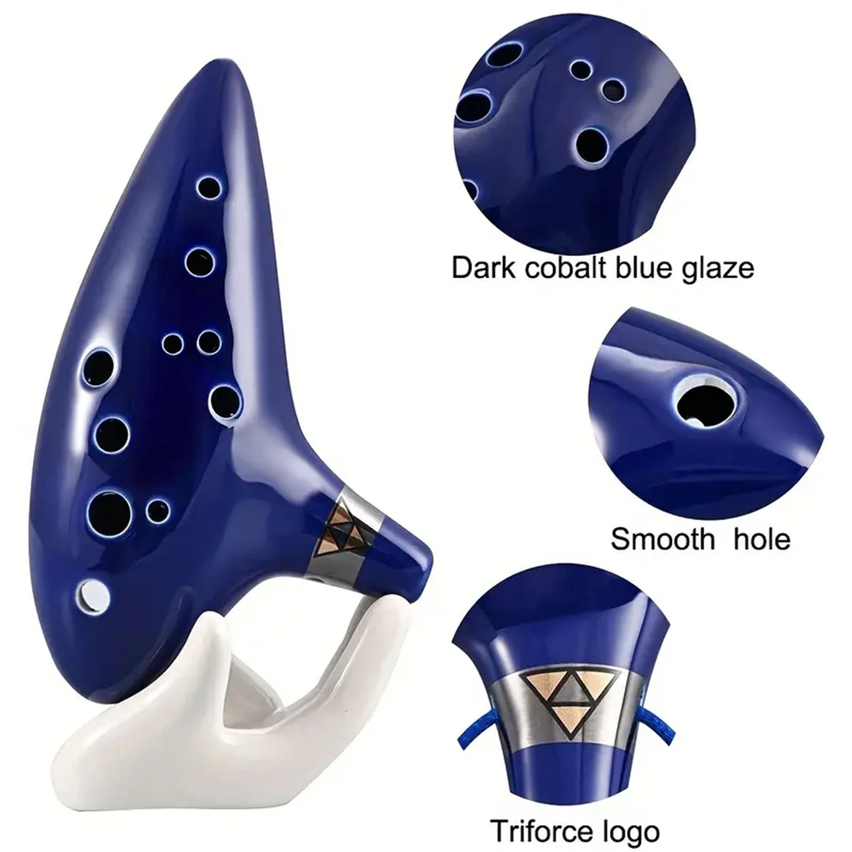 1pc Legend Of Ocarina Flute 12-Hole Ceramic Alto C Music Instrument ceramic ocarina handmade ocarina