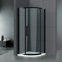 Frameless Sliding Shower Enclosure for Bathroom, Single Shower Door, Obscure Glass, 10 mm 2