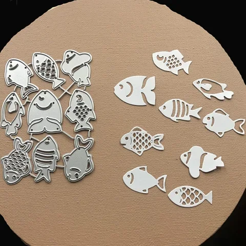 

Fishes Metal Cutting Dies Stencils for DIY Scrapbooking/photo Album stamps Decorative Embossing DIY Paper