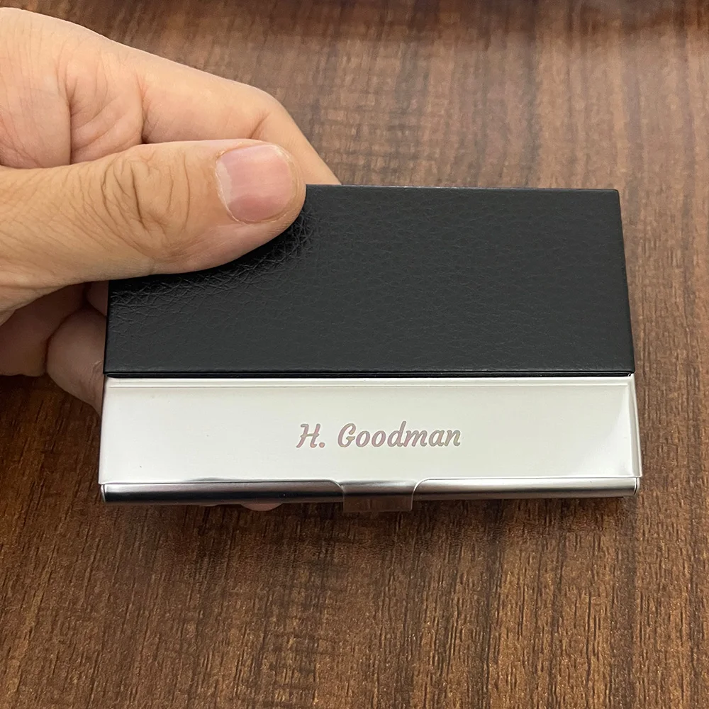 Custom Business Card Holder Men Business Creative Metal Monogrammed Custom Card Holder with Logo
