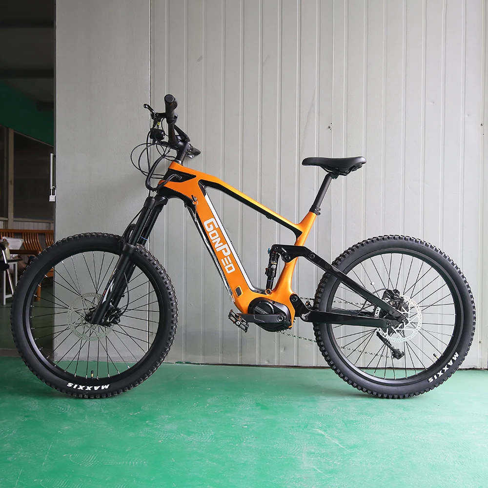 2023 Full Suspension Mountain Bike Elettrica 500W 1000W Mid Motor Emtb Bafang Ebike Telaio In Carbonio