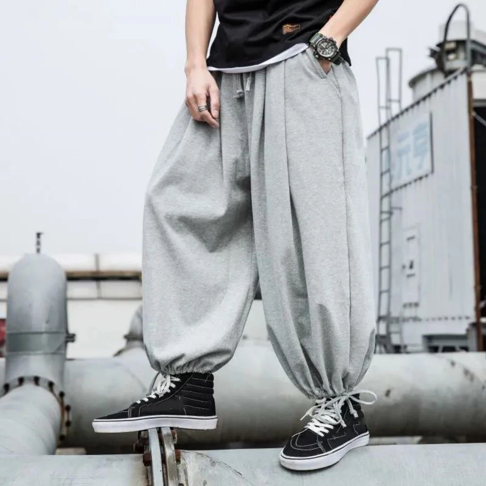 Harajuku Pants Men Black Jogger Sweatpants Hip Hop Vintage Fashion High  Street Stylish Pants Male Cargo Pants 100% Polyester