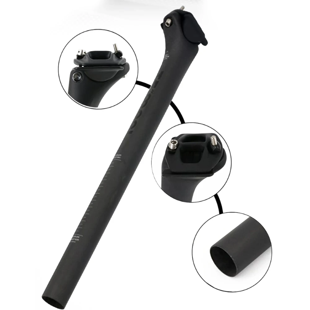 

Bicycle Carbon Fiber 140g Carbon Tube Rear Floating For-Seat Post 27.2/31.6 Titanium Screw Carbon Seat Tube