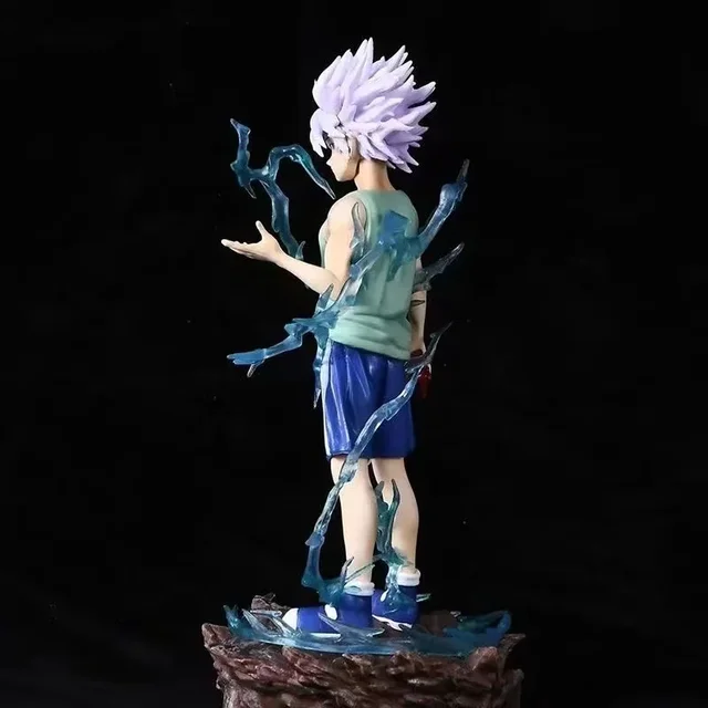 2 Figurines Killua Zoldyck - Personnage Hunter X Hunter, Modèle Assis, Décoration Bureau Ou Collection