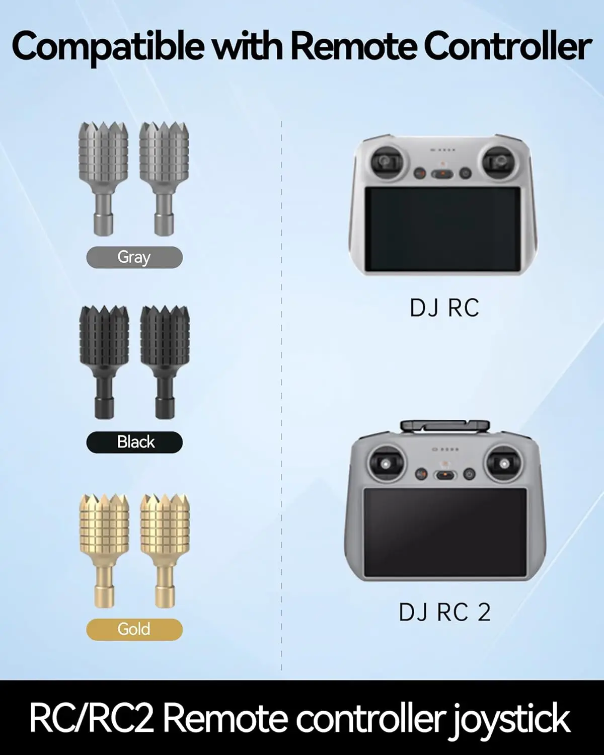 Ensemble des 3 paires de bâtons de télécommande DJI RC/RC2, adaptés aux drones Mini 4 Pro et Air 3.