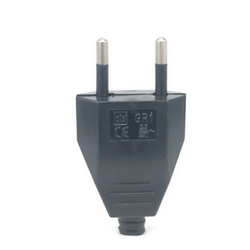 2 Pcs German Type European standard Power 2 Pin Plugs Network Cables 2.5A 220V Electric Contact plug adapter power plug adapter