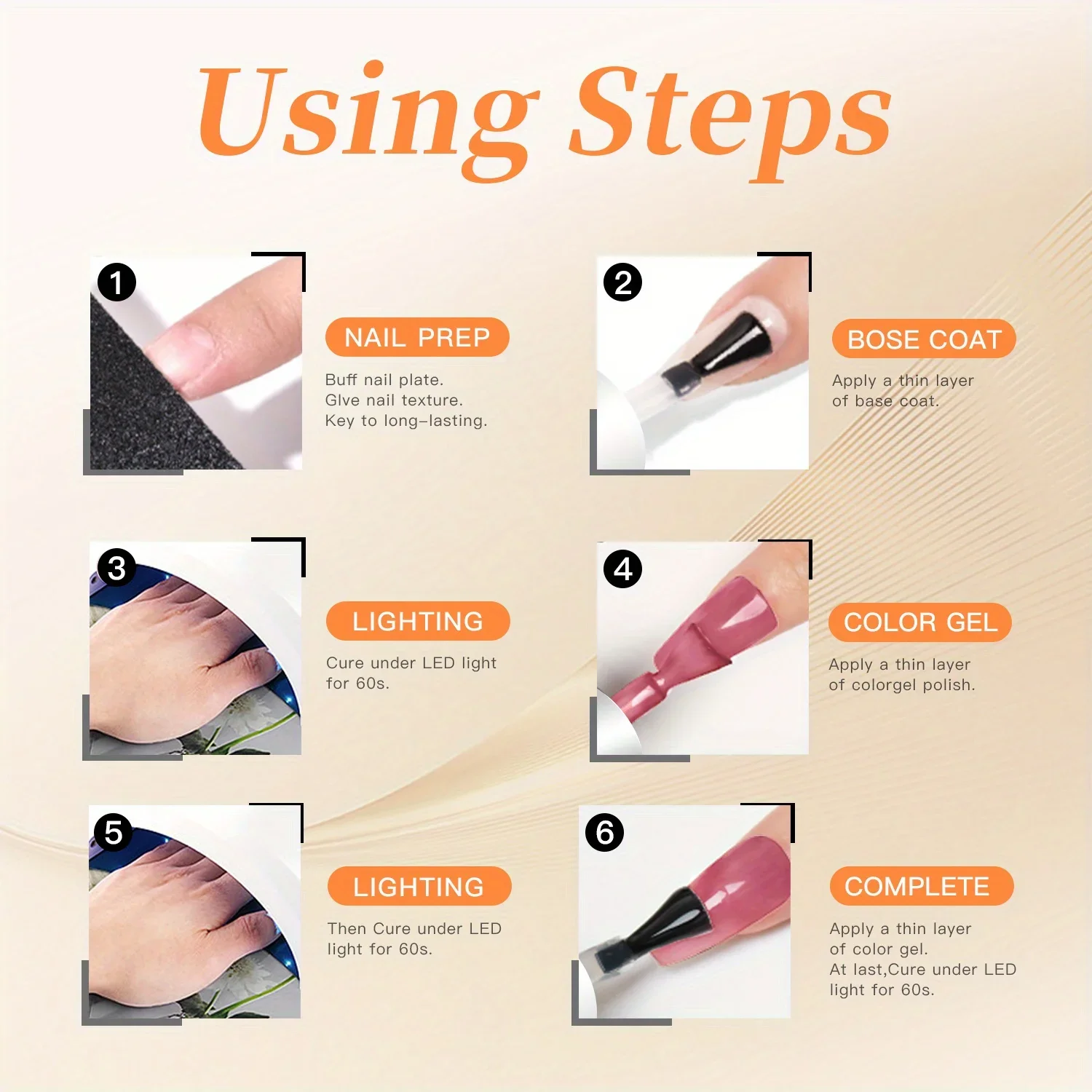 TARTU 6pcs 8ml Cat Eye Gel Nail Polish Set, 6 Colors Gel Polish Kit, Soak Off for Uv/Led, for Salon and Nail Art DIY At Home 6