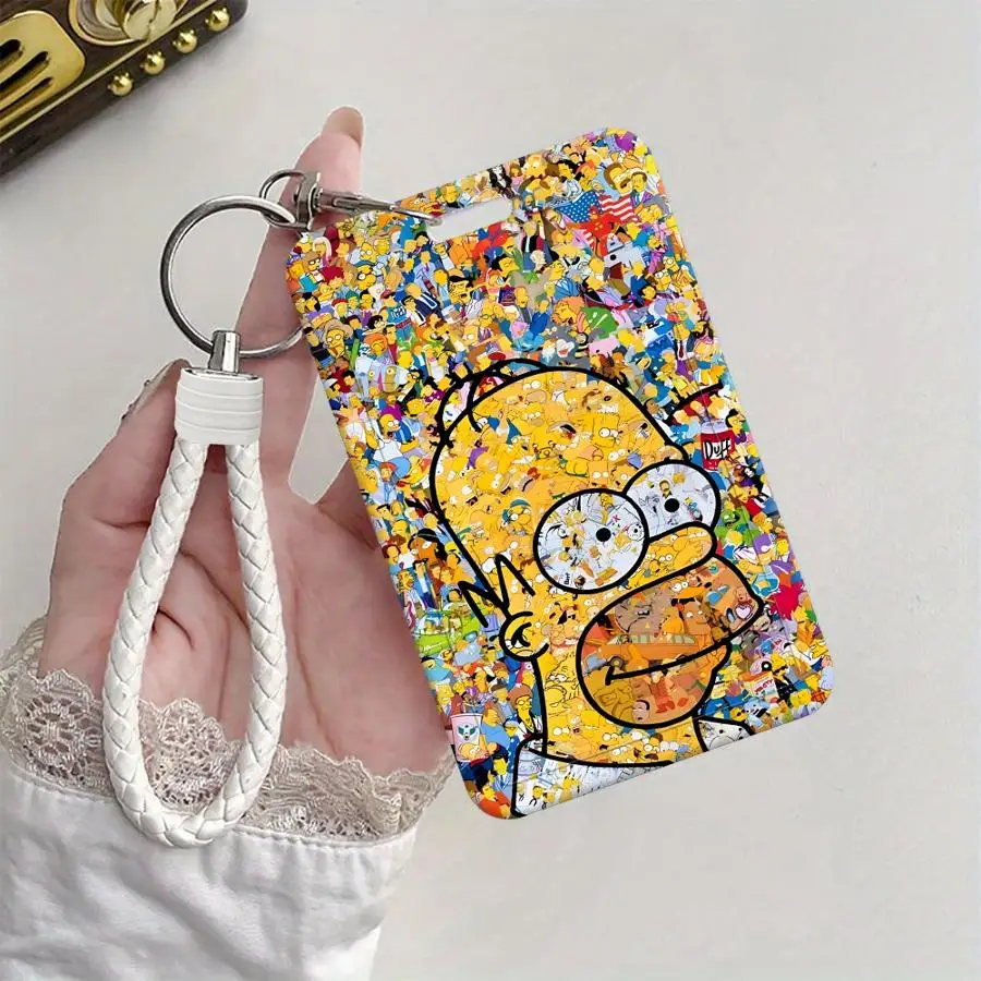 The Simpsons Cute Homer Retractable Card Holder with Lanyard – Child-Friendly ID & Badge Case