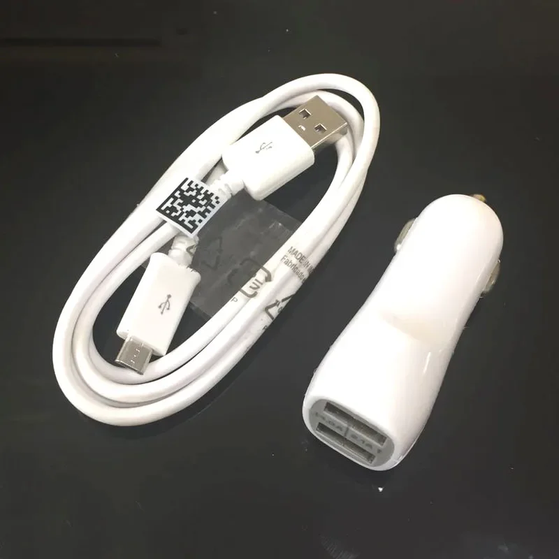 Caricabatteria Da Auto Dc 5V 2.1A + 1A Dual 2 Porte E Cavo Di Ricarica Usb 2.0 Per Iphone Samsung Xiaomi Huawei Galaxy S3 S4 Note Phone
