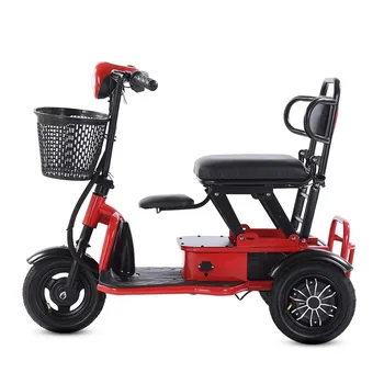 Scooter elettrico pieghevole per adulti con triciclo elettrico leggero portatile con monopattino alimentato a batteria al litio con pneumatici spessi