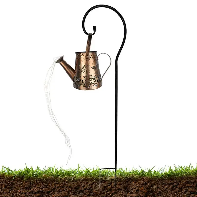 

Watering Can Solar Lights Butterfly Hanging Solar LED Patio Lamps With Bracket Waterproof Garden Decorations Outdoor Fairy