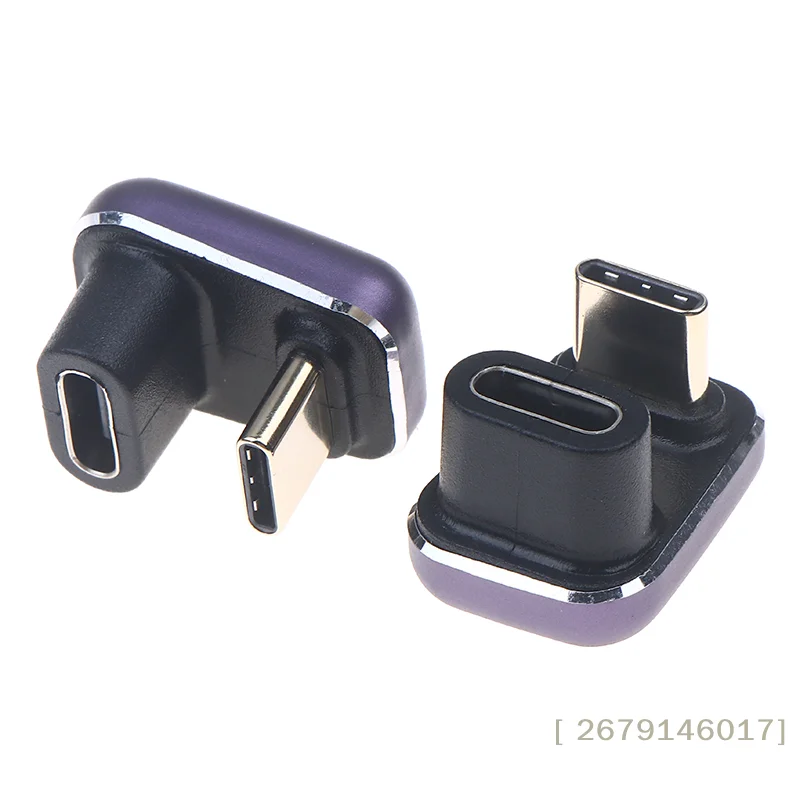 【YY26】1/3개 240W U자형 USB C 어댑터 40G 180도 각도형 Type-C 연장 커넥터 8k 비디오 오디오 디스플레이 지원
