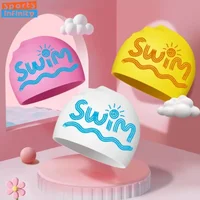 Swimming Cap for Boys and Girls Silicone Waterproof Cute Cartoon Swimming Caps Children's Swim Cap Swimming Pool Accessories 1