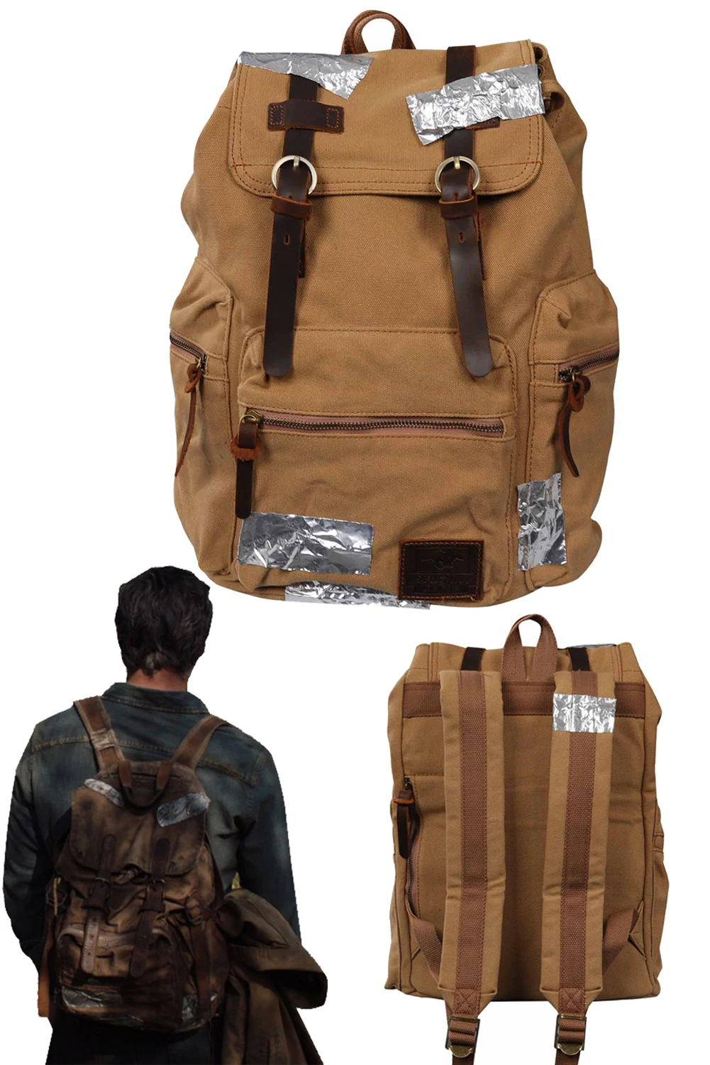 

Joel Cosplay Backpack Men Costume Accessories TV The Last Of Us Roleplay Fantasia Fashion Canvas Male Travel Rucksack Knapsack