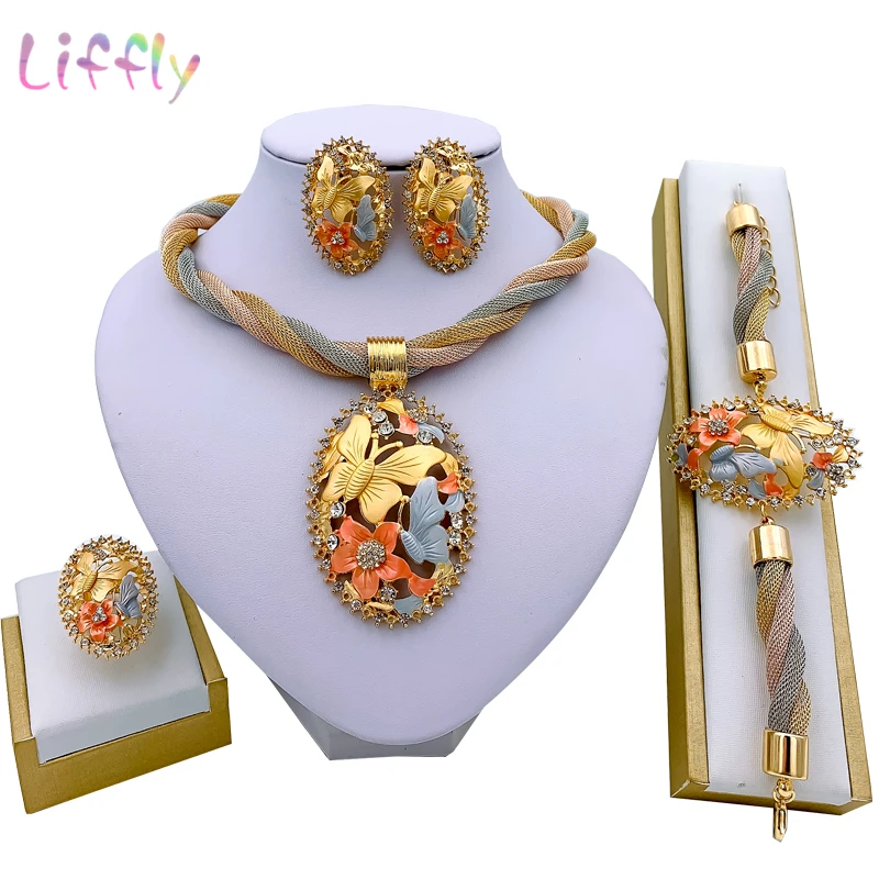 55Carat Parure de collier avec pendentif et boucles d'oreilles