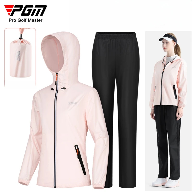 PGM Men Women Golf Raincoat Set Rainproof Full Body Equipment Top and Pants YF688/YF690
