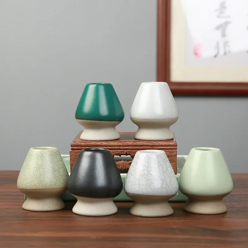 Japanese Ceramic Matcha Green Tea Chasen Holder Stand Bowl Bamboo Whisk Grinder Brushes Tea Tools Holder Accessories Teaware matcha tea set,matcha tea tools,tea ceremony tools