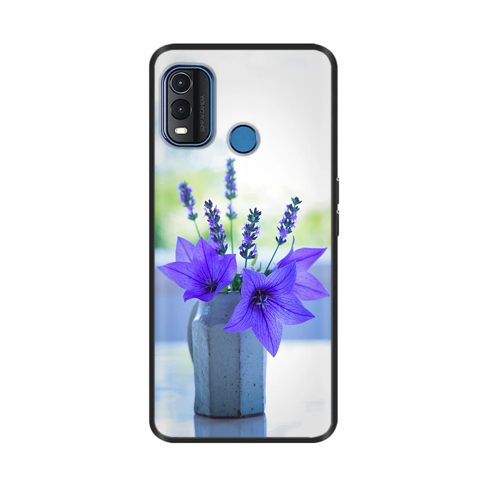 Chic Heart Flower Soft Silicone Phone Case - Black TPU Protective Bumper Cover