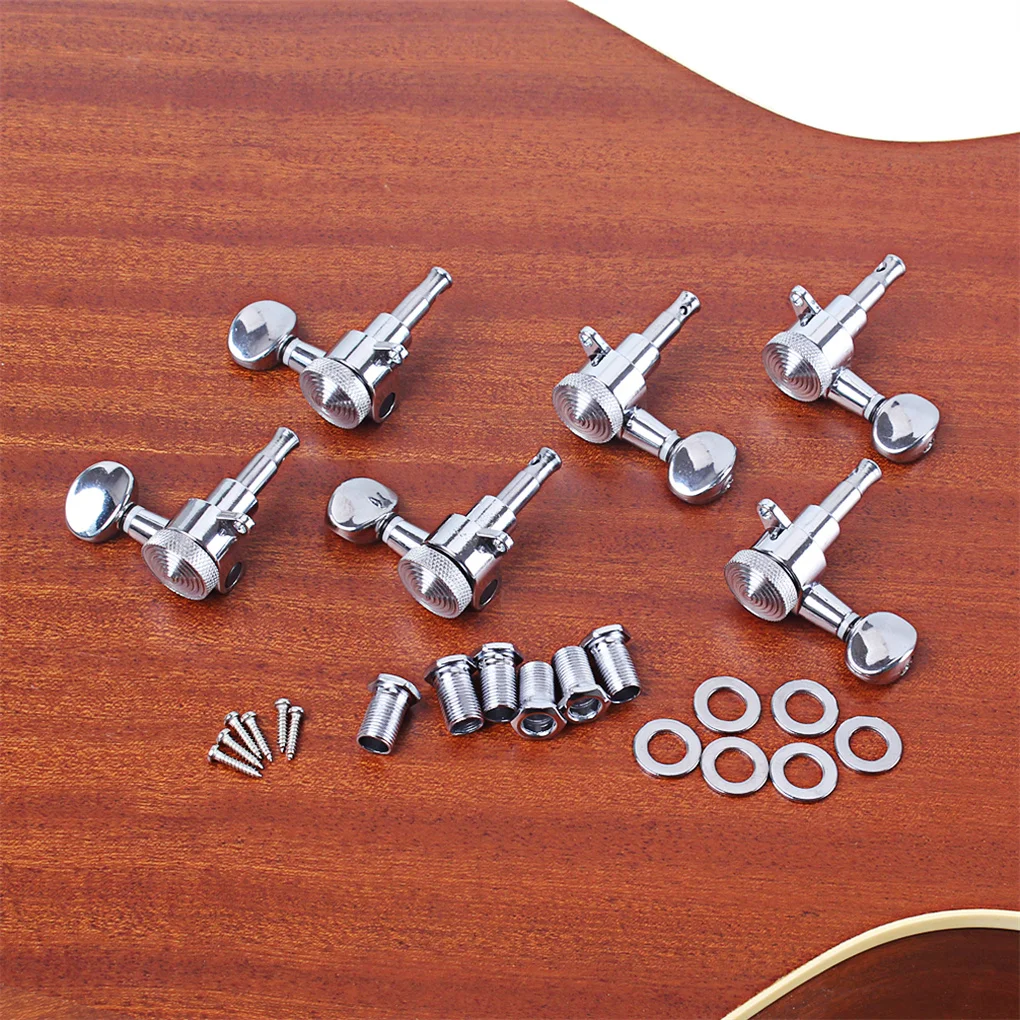 

6 Pieces Guitar String Tuning Peg Tuner Machine Heads High Gloss Knobs