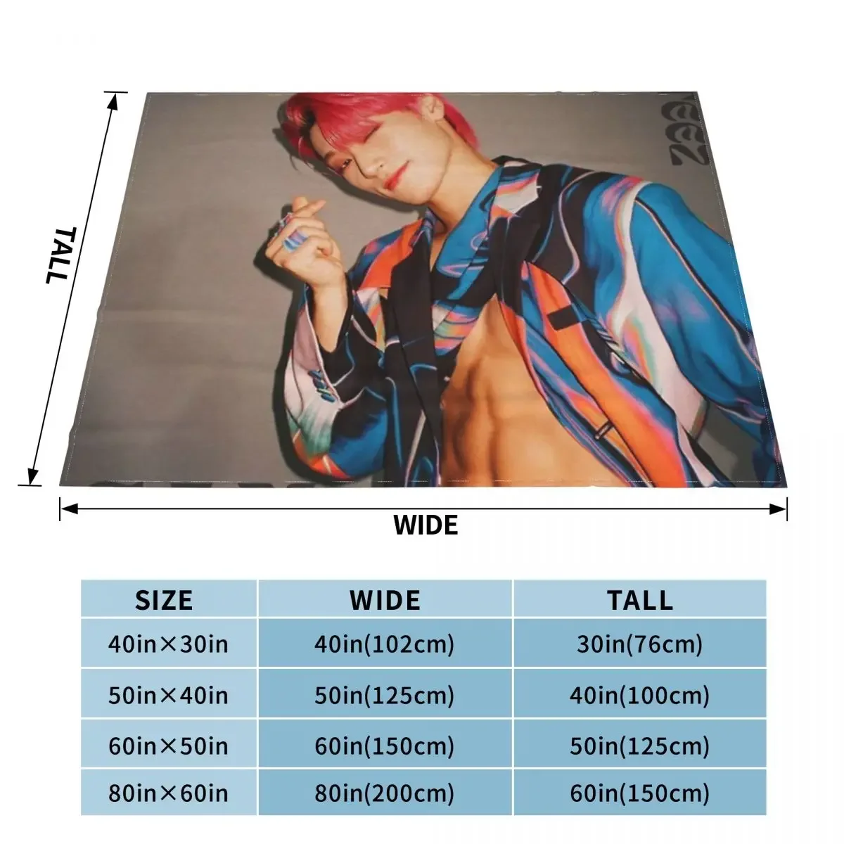 Choi San Ateez Throw Blanket Sofa Quilt halloween Moving Blanket Blanket Luxury 2