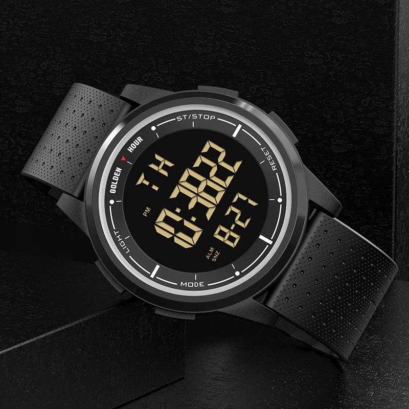 Mens Watch Military Water resistant GOLDENHOUR Sport Watch Army led Digital wrist Stopwatches for male relogio masculino Watches 4