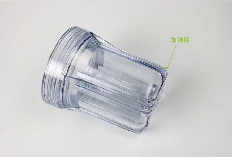 RO Water purifier parts transparent housing 5 inches 1/2" 180MM diameter 120MM max pressure 25kg（2pcs）