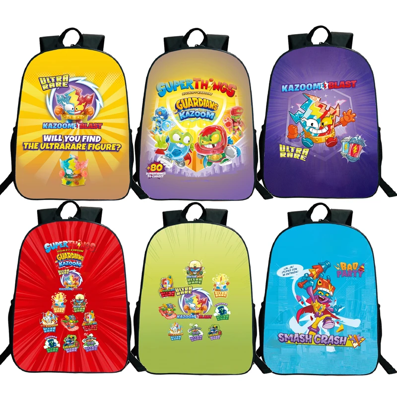 

Superthings 9 Students School Bags Superzings Children Rucksack Kids Cartoon Backpacks Mochila Boys Girls Teens Knapsack