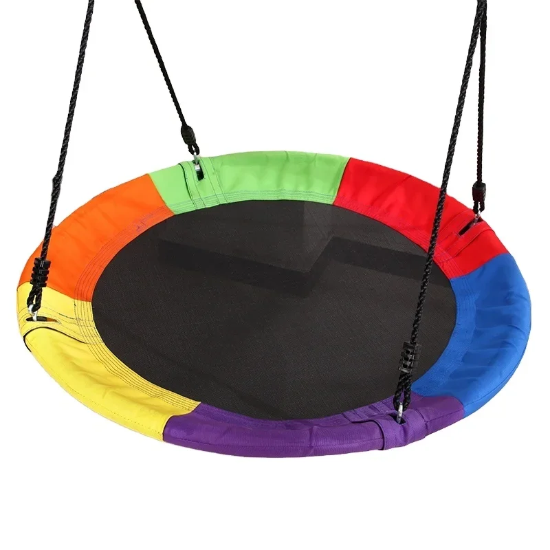 Rope round Tree Swing Multi-Strand Ropes Hammock Safe Kids Outdoor and indoor Round Patio swing set