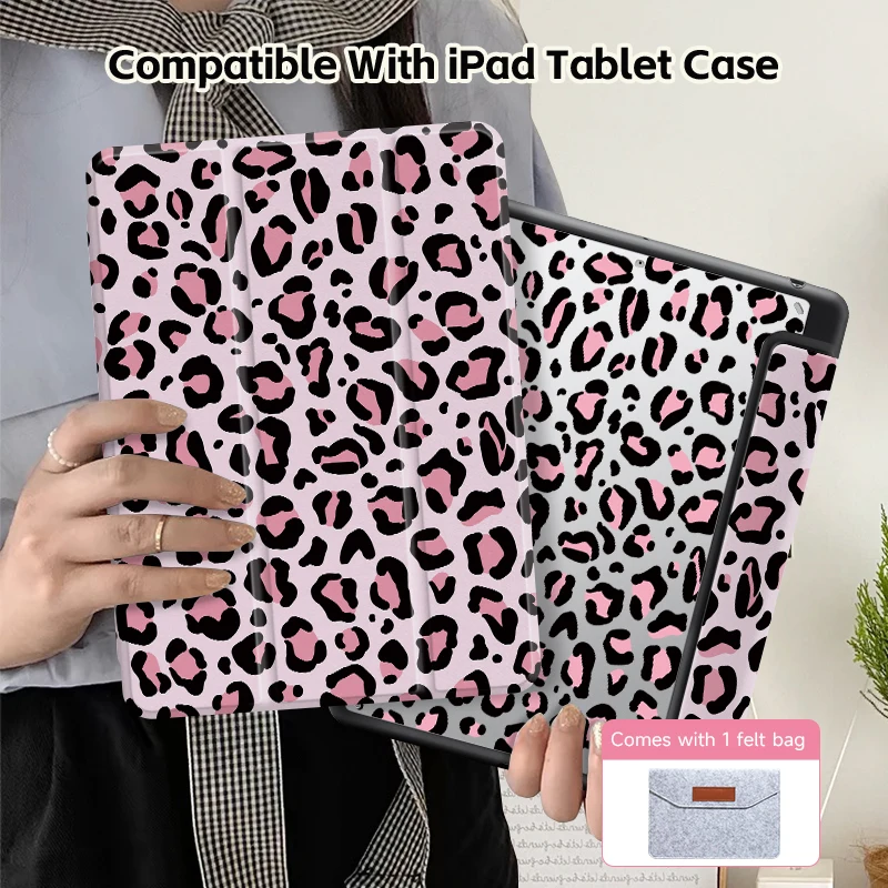 Enhanced iPad Case with Sleep Wake Function and Pen Slot Design - Double-Sided Printing