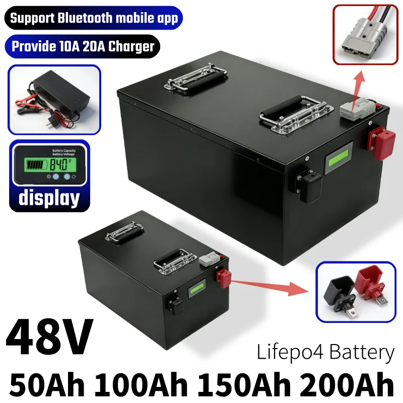 48V LiFePO4 Lithium Iron Phosphate Battery Pack 50Ah 100Ah 150Ah 200Ah ...