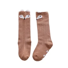 

Leg Warming Girls' Socks Children's Knee-length Socks Non-slip Glue Babycartoon Animal Cotton Over-the-knee Socks 0-3 Years Old