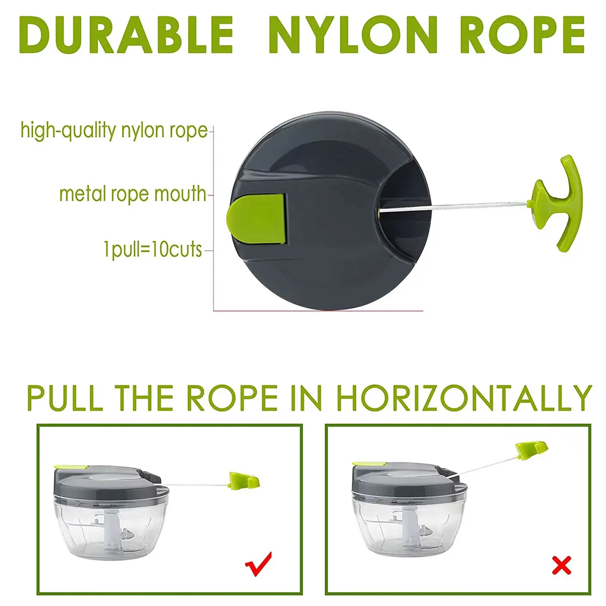 Vegetable Chopper 520ml Manual Hand Pull String Onions Garlic Fruits Herbs Nuts Kitchen Food Processor vegetable chopper