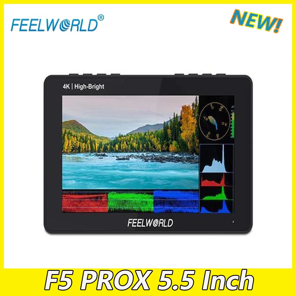 Feelworld F5 Prox 5.5 Inch1920X1080 Touch Screen Ad Alta Luminosità Fotocamera Dslr Monitor Da Campo 4K Hdmi F970 Installa E Kit Di Alimentazione