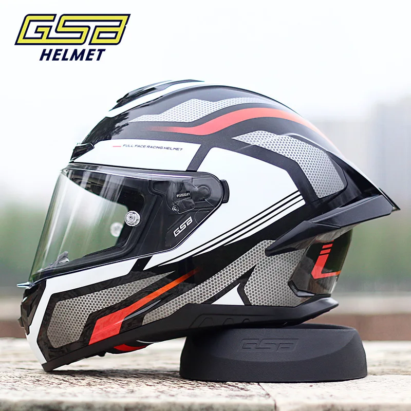 

NEW GSB Full Face Helmet Casco Moto Capacete Motorcycle Helmet Racing Kask Casque Moto Full Face Anti Fog Helmet Big Tail Helmet